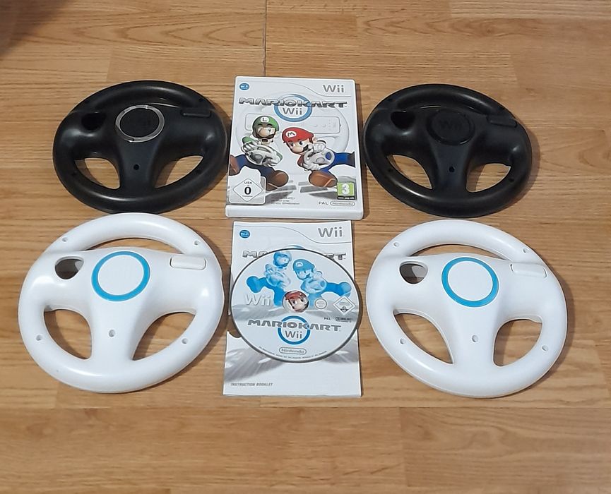 Jogo Nintendo Wii/Wii U - Mario Kart Wii + Volante Original Wii
