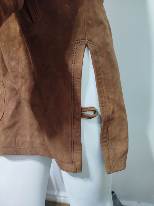 Casaco comprido em pele genuína GMB