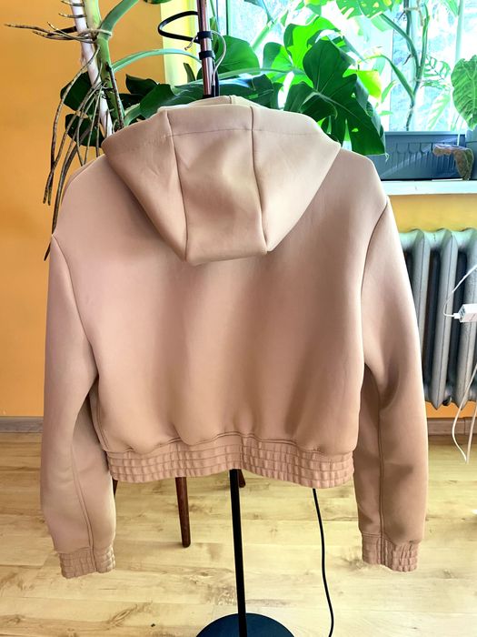 Bluza sportowa beżowa z kapturem