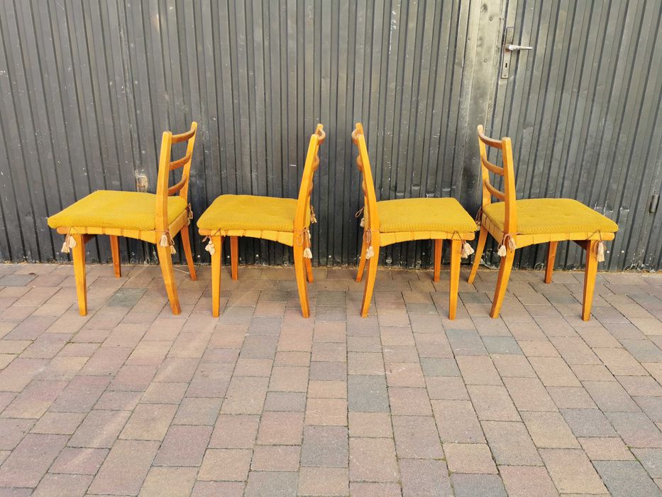 Krzesła ART DECO Kropáček & Koželka, Czechosłowacja '40-'50, RETRO