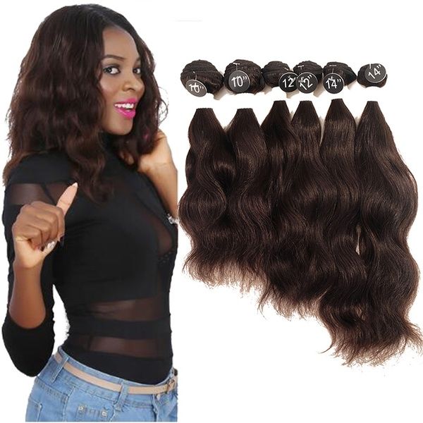 Ludzkie przedłużanie włosow. Ludzki włos natura fala 6 sztuk /