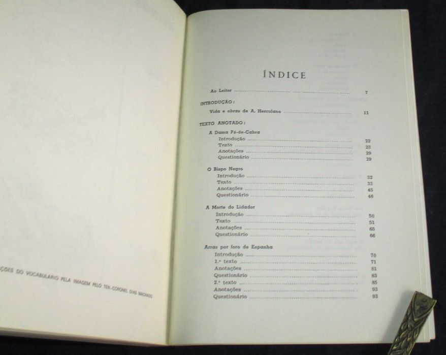 Livro Trechos Seleccionados das Lendas e Narrativas de Herculano