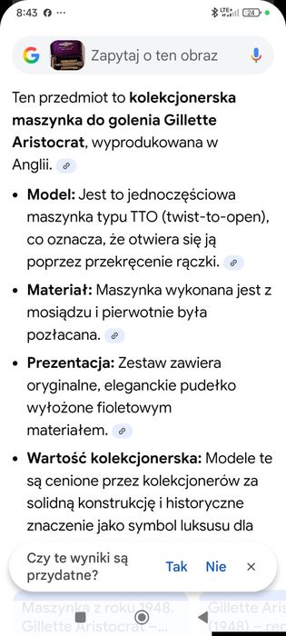 Luksusowa maszynka do golenia Gillette