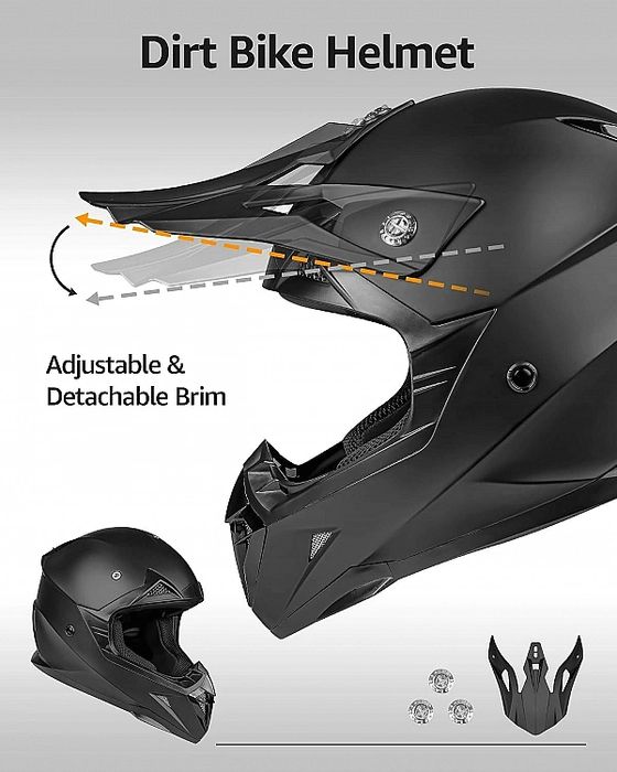 Kask Motocyklowy Cross Enduro Quad YEMA YM-915 Pełny Integralny Offroa