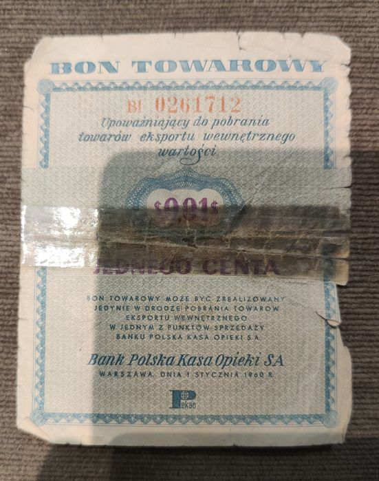 Bon towarowy z 1960r