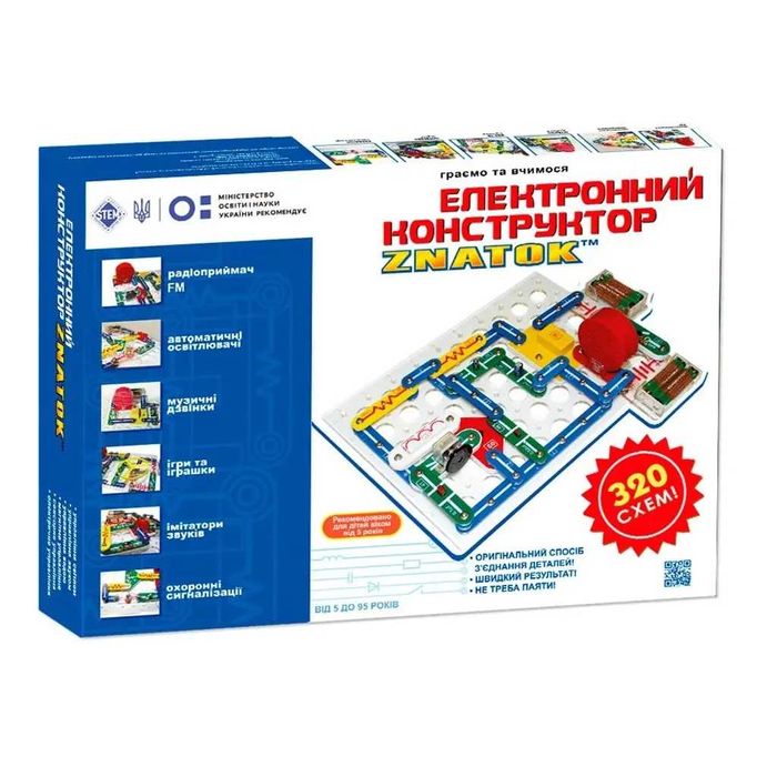 Конструктор Znatok, 320 схем, Конструктор Знаток, REW-K002
