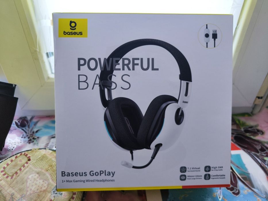 Наушники Baseus GoPlay 1+ Max Gaming Wired Headphones. Новенькие