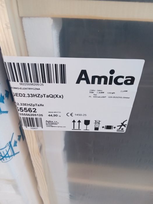 Nowy piec gaz-elekt. Amica