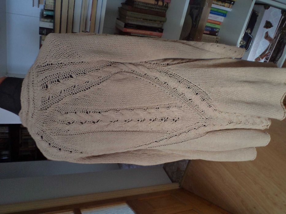 Wspaniały sweter kardigan Stefanel r.S bawełna i len