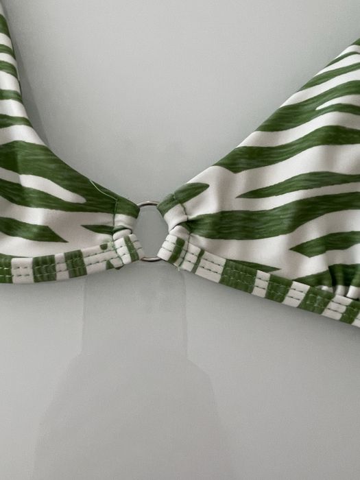 Biquíni zebra verde e branco S