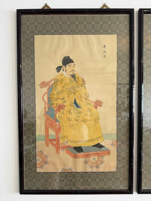 Retratos chineses do Imperador e Imperatriz da Dinastia Tang