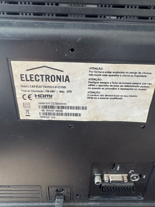 TV LED Electronia 22 polegadas