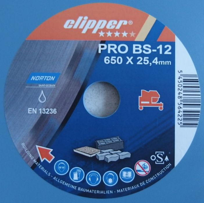Tarcza diamentowa NORTON Clipper PRO BS-12 650 do silki silikatu pustaków betonu kamienia granitu innych materiałów budowlanych JUMBO 651