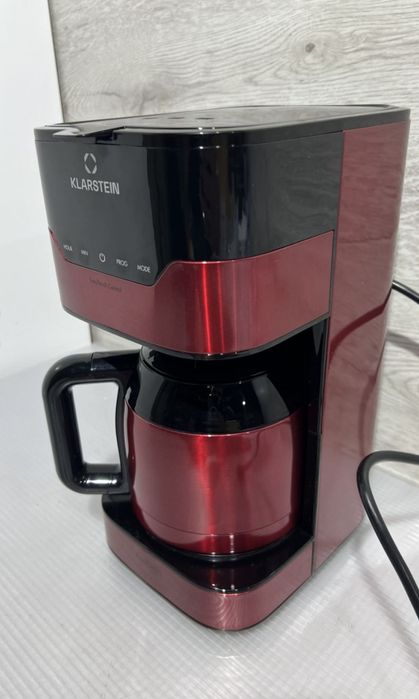 Кавоварка з термочашкою,кофеварка красная  KLARSTEIN ARABICA німецька