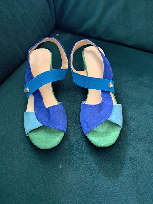 Sandałki letnie zielone