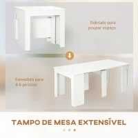 Mesa extensível multifuncional cozinha ou escritório branca de sala de jantar sem uso 180X85X75