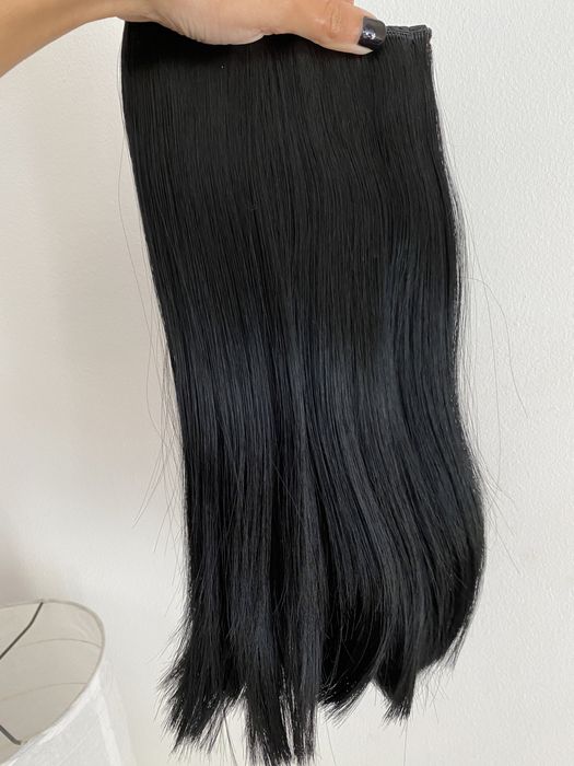 Extensões de cabelo sintético preto