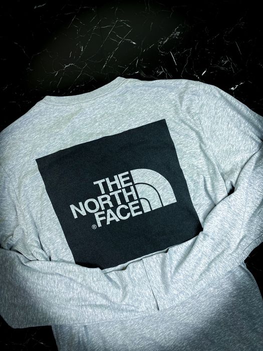 (S) The North Face Nowa Szara Męska Bluza z Długim Rękawem Longsleeve