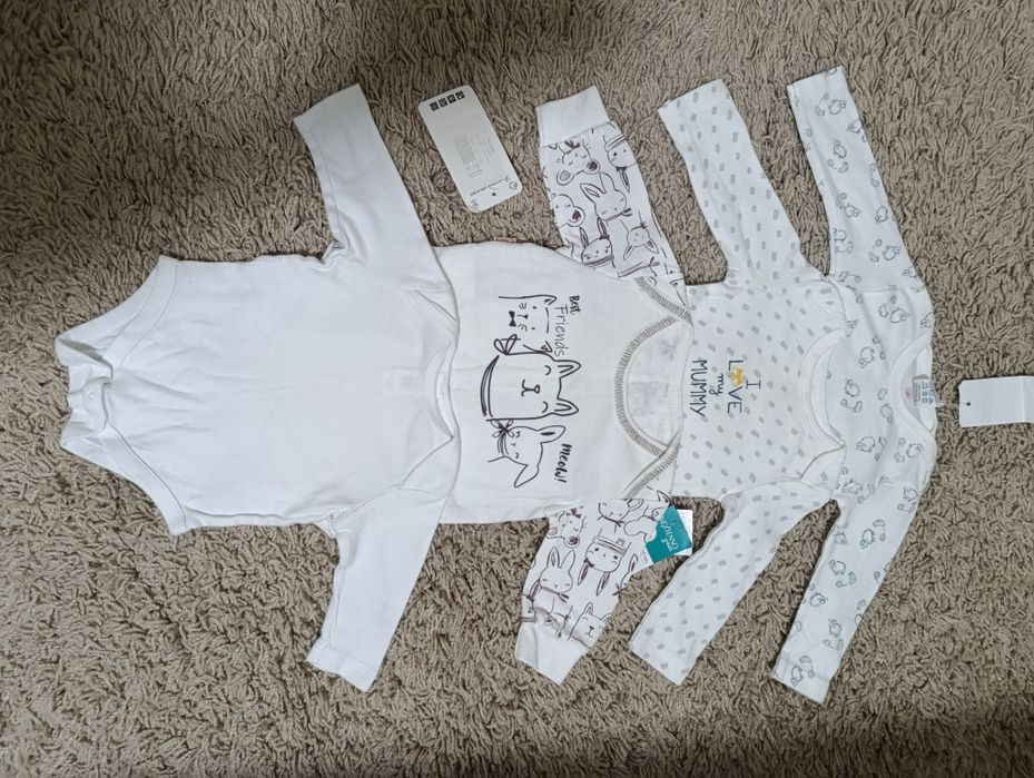 Бодіки/бодики для новонароджених з довгим рукавом 56-62-68 розміру