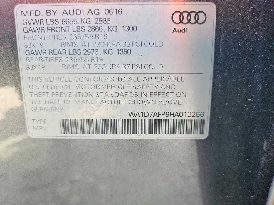 2017 AUDI Q5 premium plus S-LINE