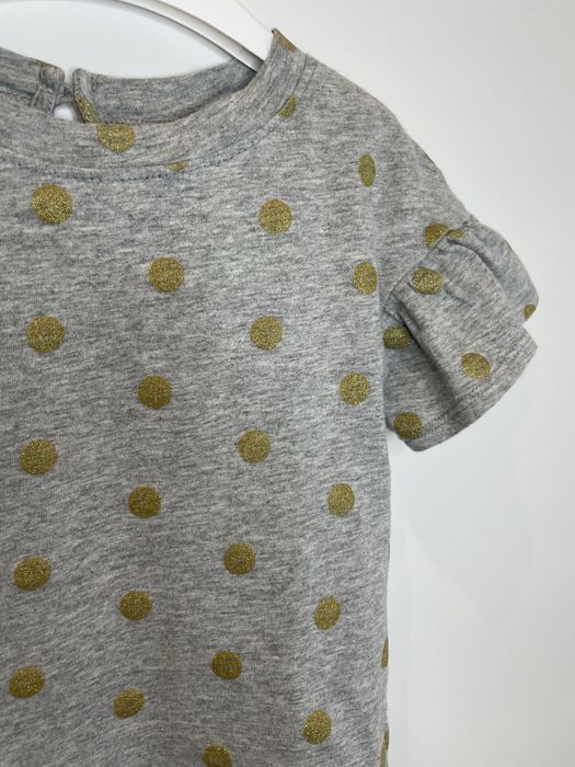 babyGAP bawełniana koszulka t-shirt z falowanym rękawem