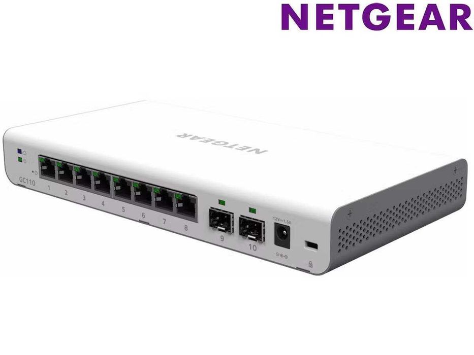 Switch NETGEAR GC110 Managed Gigabit Ethernet | 8 portów + 2 SFP