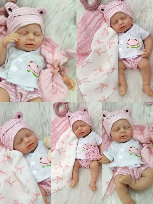 Lalka w typie reborn silikonowa z wyprawką prezent lala 30-33cm miękka