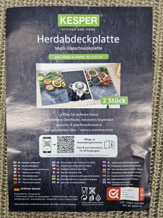 Osłona na płytę indukcyjną, deska do krojenia