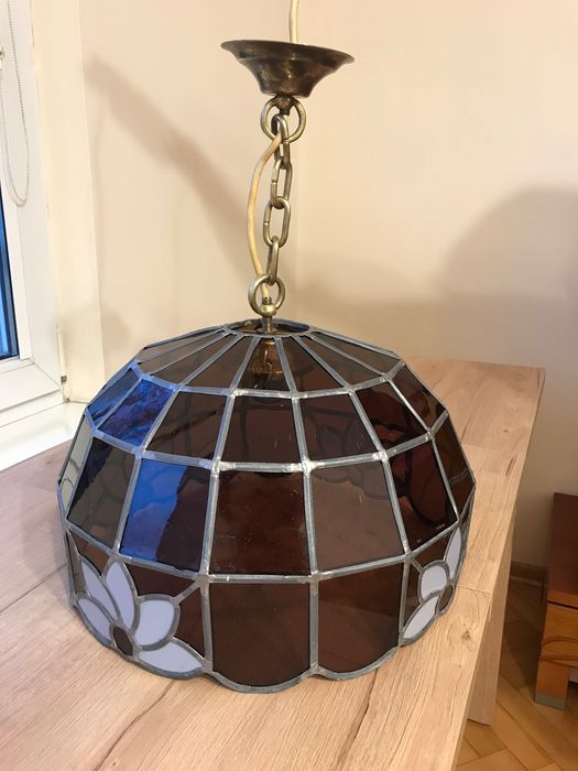 Lampa witrażowa vintage