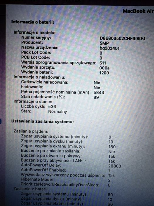 MacBook Air 13” 2017r.