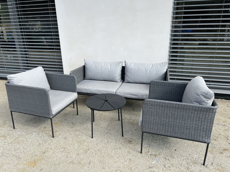 Zestaw mebli ogrodowych na taras, ogród rattan