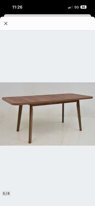 Solidny stół rozkładany zaokrąglany 80x140/180 jasny orzech