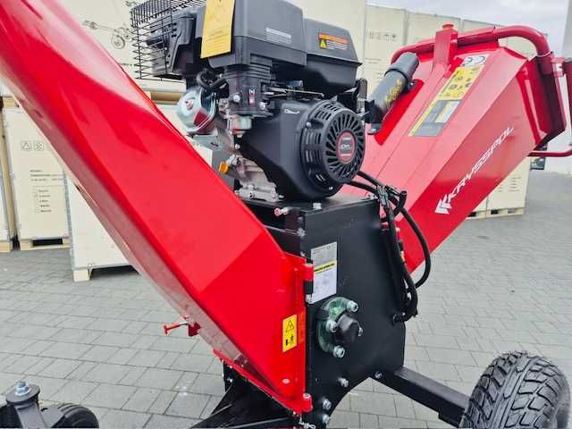 KRYSSPOL! Raty 10x699zł Profesjonalny rozdrabniacz rębak spalinowy do gałęzi 15cm ze sprzęgłem palenie kluczyk Loncin 15KM 420cc stabliny do lasu