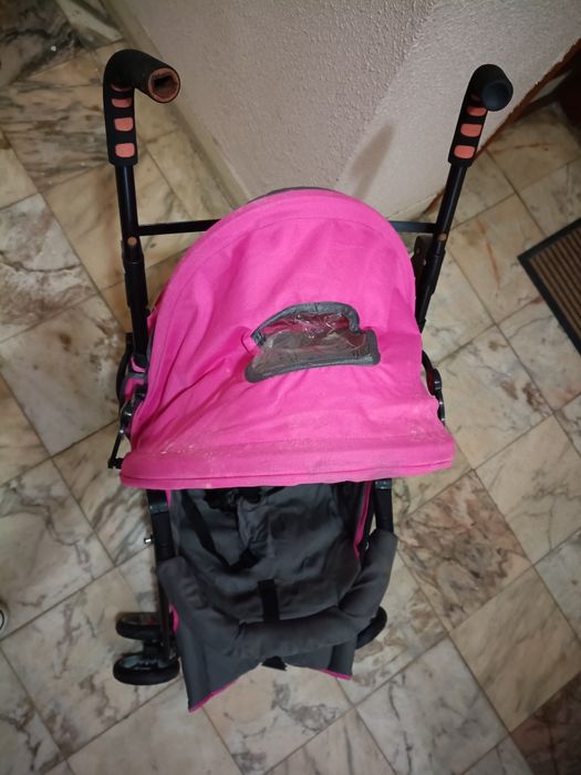Carrinho de passeio Asalvo cor-de-rosa, 3 posições