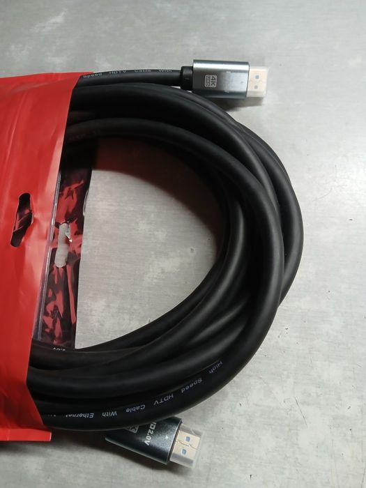 Cabo HDMI 5m Pro K - Alta Qualidade, dourado, fichas metálicas - NOVO!