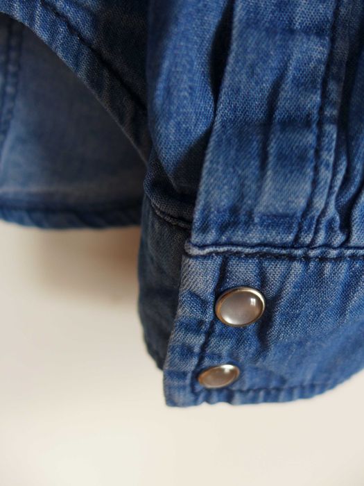 Klasyczna koszula jeansowa dżinsowa slim westernowa S 36 / XS 34