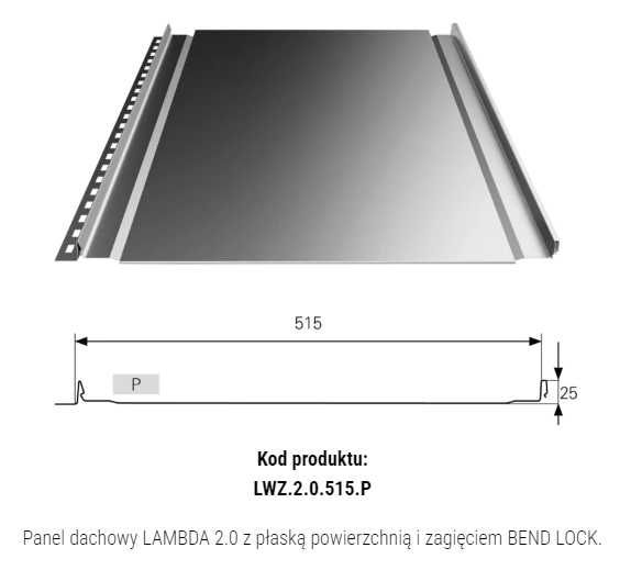 Panel dachowy blacha na rąbek nowoczesny dach 0,5 7016 POŁYSK MAT