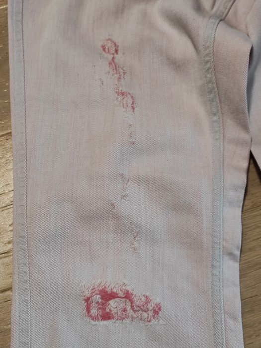 Spodnie Tommy Hilfiger 30/34 Jeansy różowe/białe