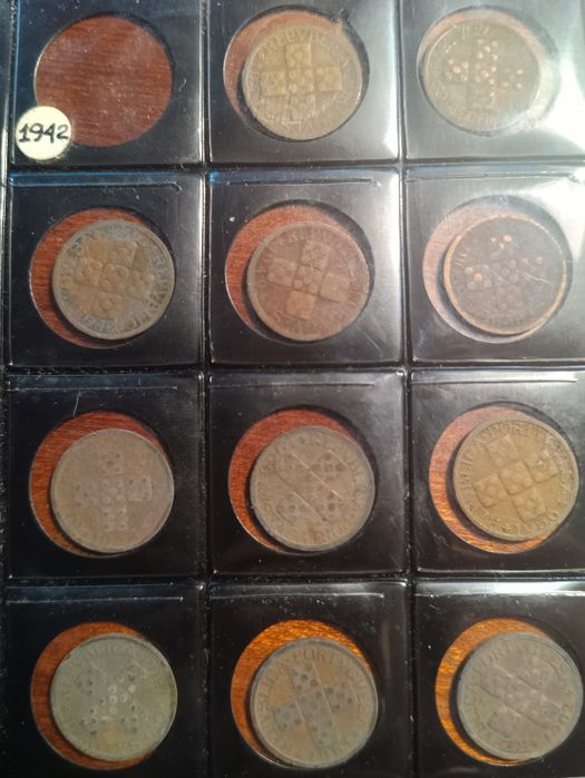 Coleção quase completa de  X centavos (1943 a 1969) Falta 1942