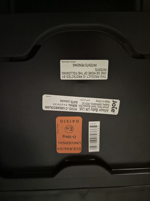 Cadeira Auto Joie 0+/ 1 (0 a 18 Kg)  Sem isofix