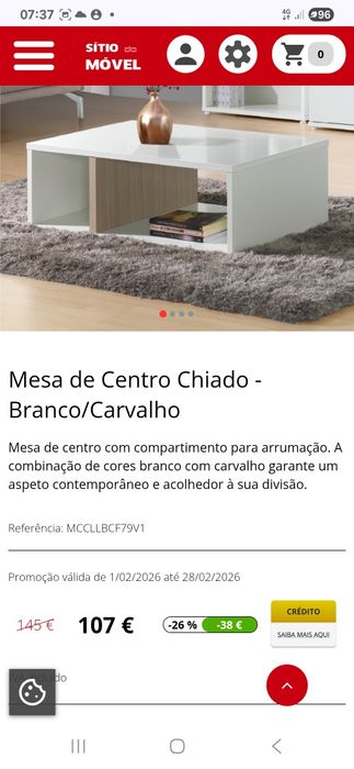 Mesa de centro branco