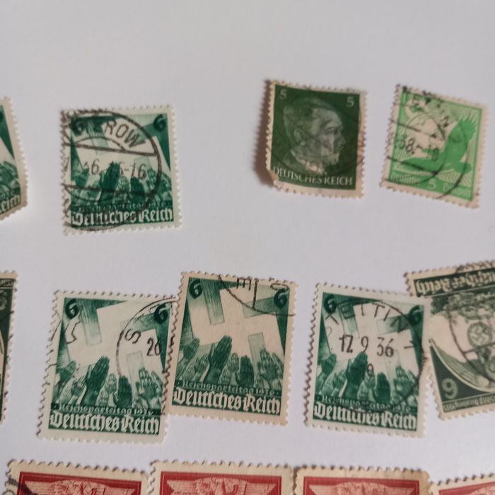 Kolekcja 303 sztuki znaczki niemieckie Rzesza NSDAP