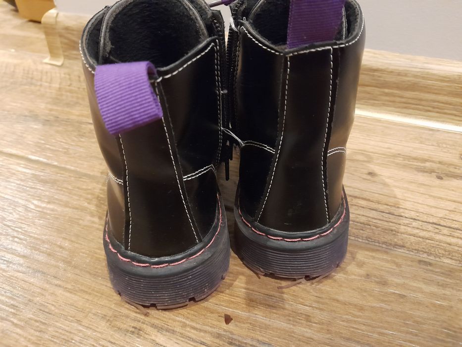Kozaki botki buty zimowe dziewczęce trapery czarne r. 33 sinsay