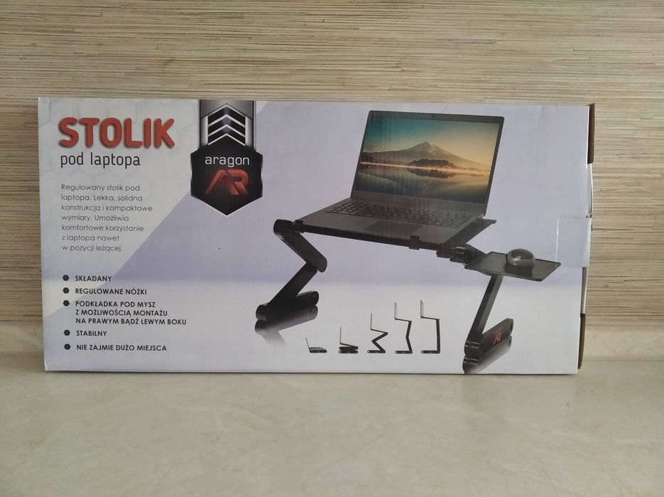 OKAZJA Stolik pod laptop regulowany + podstawka Wysyłam