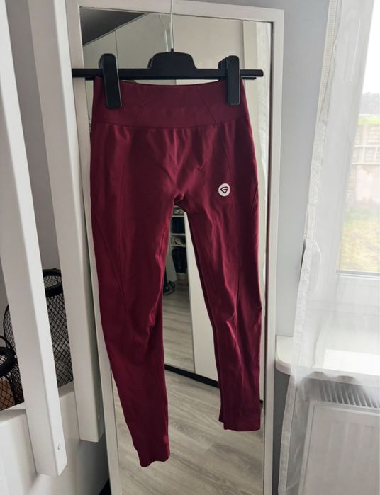 Bordowe leginsy Gym glamour M