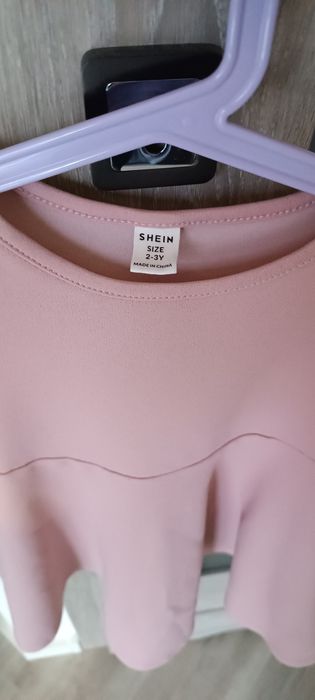 Sukienka mama i córka matchy matchy pudrowy róż