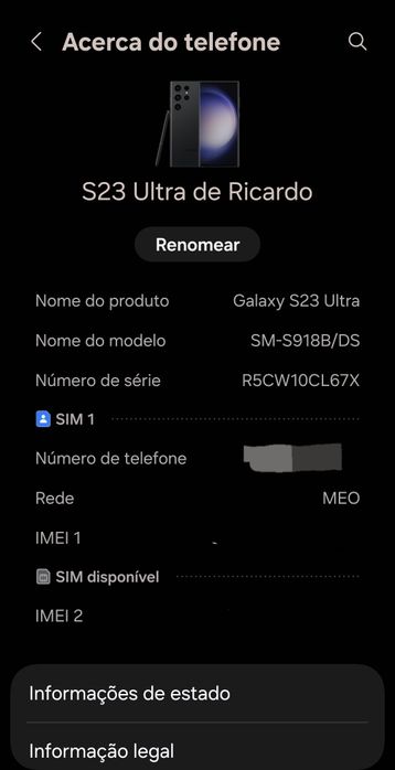 S23 Ultra 512 gb + 2 telemóveis troca