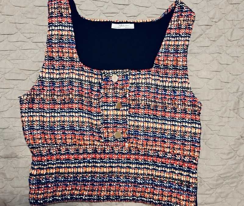 Zara top wielokolorowy roz.M
