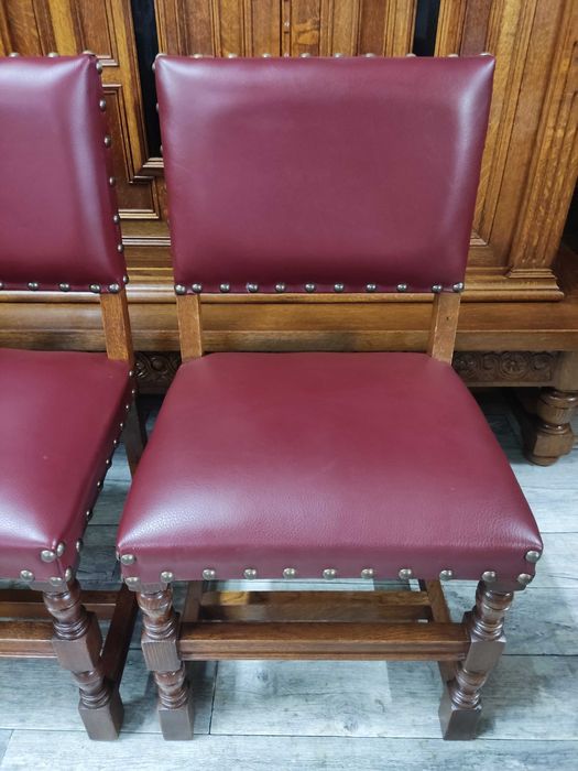 ... 6 Stylowych Tapicerowanych Krzeseł / Flamandzkie ...