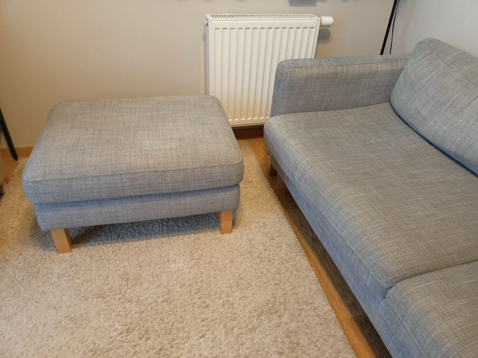 Sofa Karlstad Ikea rozkładana zdejmowane pokrycie + podnóżek